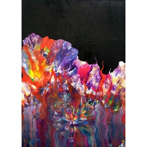 Mahira Ali, 20 x 30 Inch, Acrylic On Canvas. Abstract  Painting, AC-MAALI-003